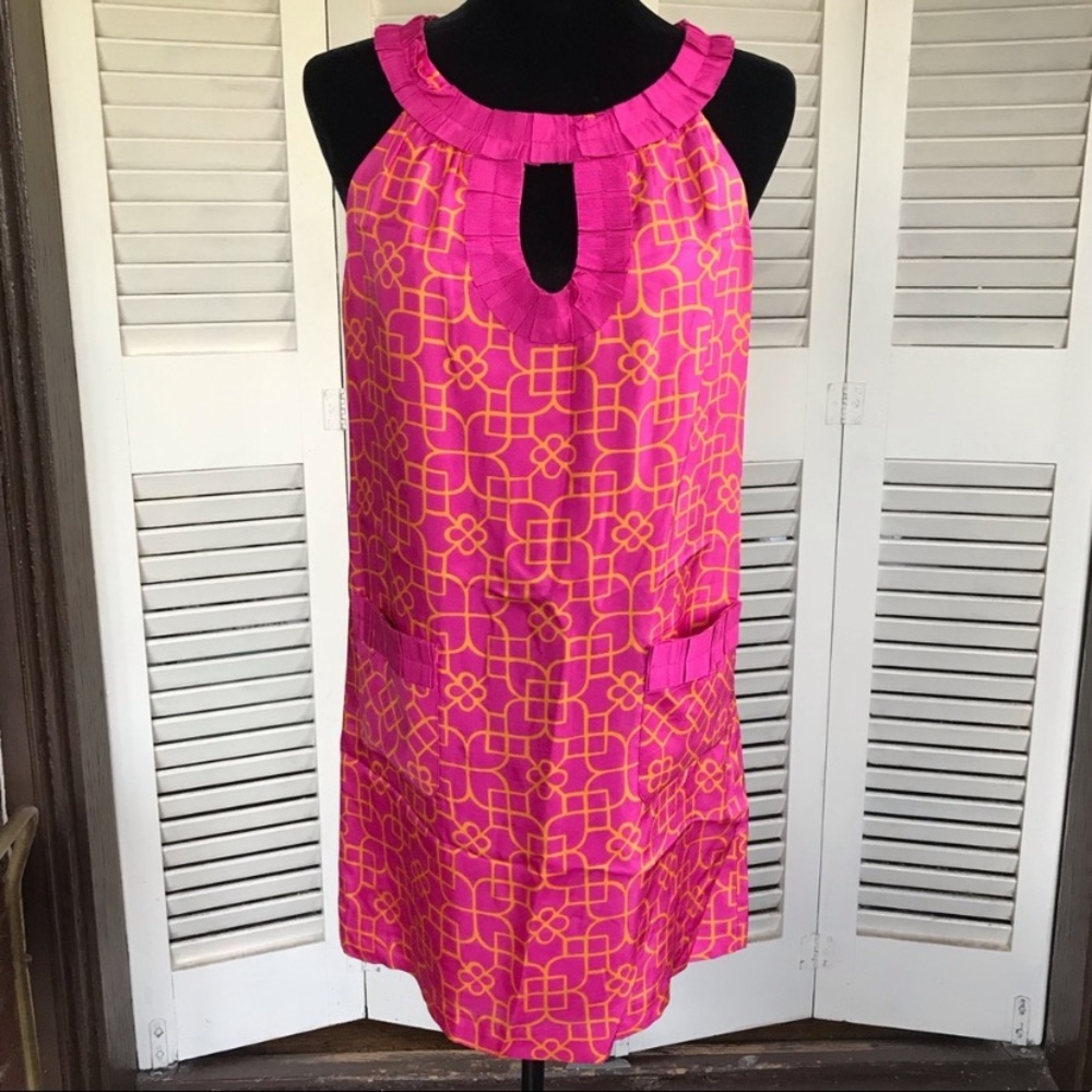 Milly of New York pink dress shift silk size 4